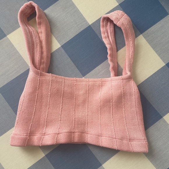 Hunza G Dusty Pink Nile Bikini Top - Picture 2 of 5